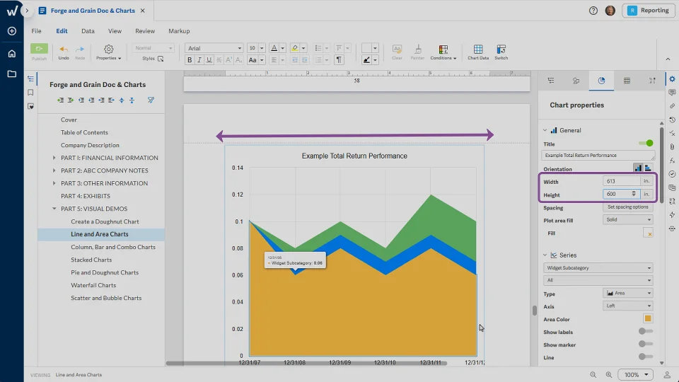 Chart sizes and spacing – Support Center