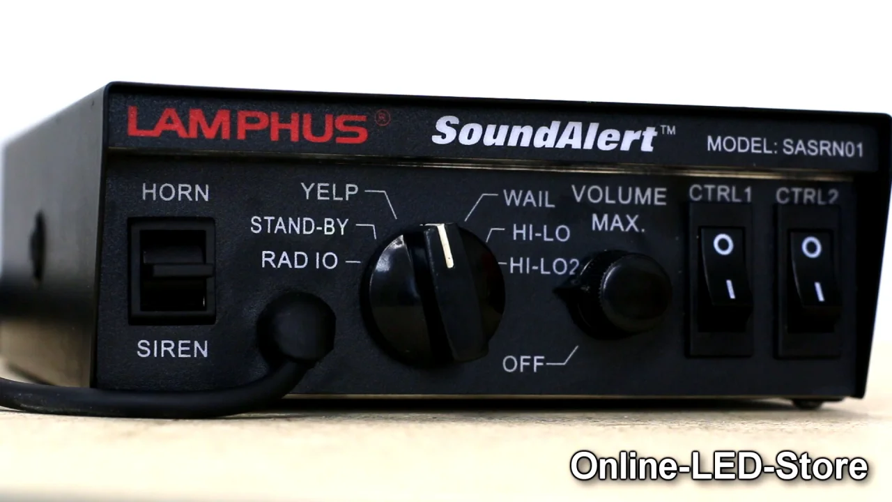 LAMPHUS® SoundAlert™ 100W Siren PA System w/Light Control Switches &  Speakers Demo