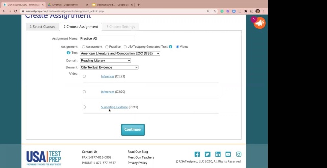 Screenshot from Getting Started With USATestprep video