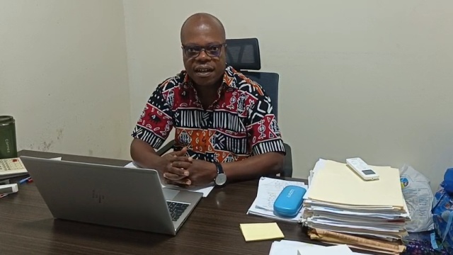Hubert Afanvi, directeur commercial, pendant son témoignage