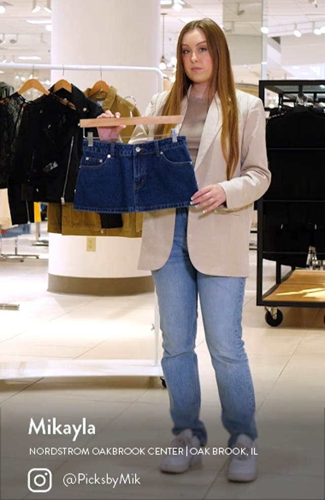 EDIKTED Spencer Low Rise Denim Skirt | Nordstrom