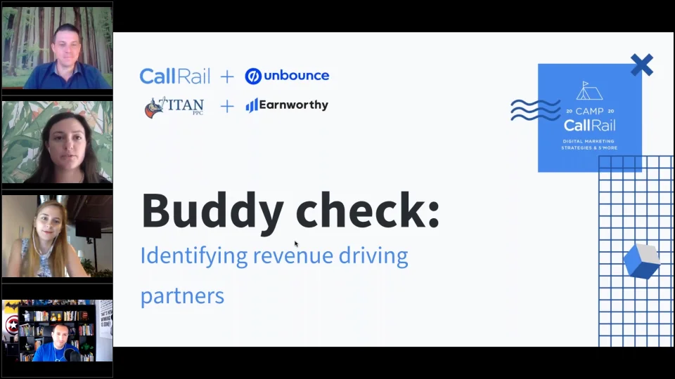 a video thumbnail of Camp CallRail's Identifying revenue driving partners webinar