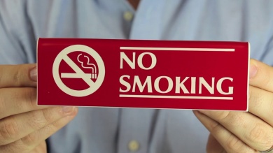 No Smoking Office Tabletop Tent Sign