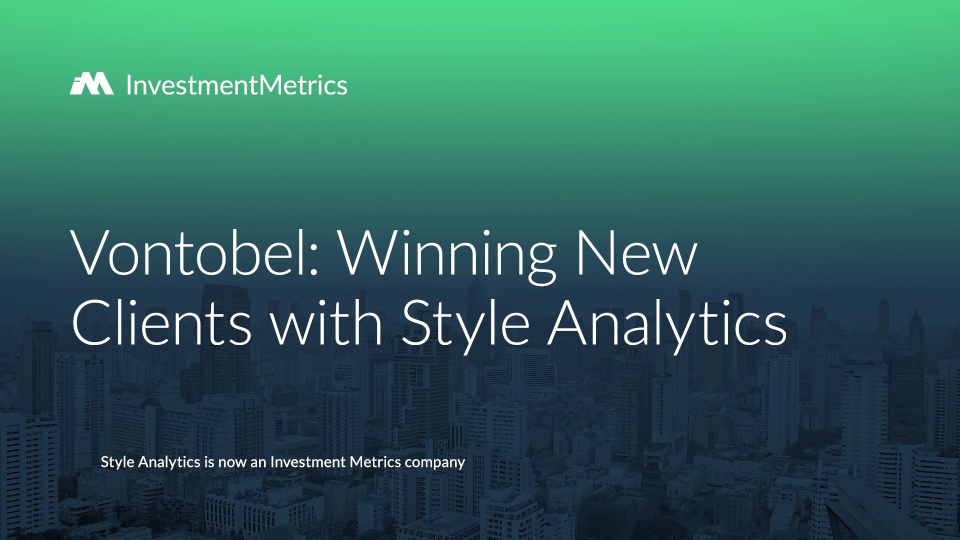 Vontobel wins new clients with Style Analytics