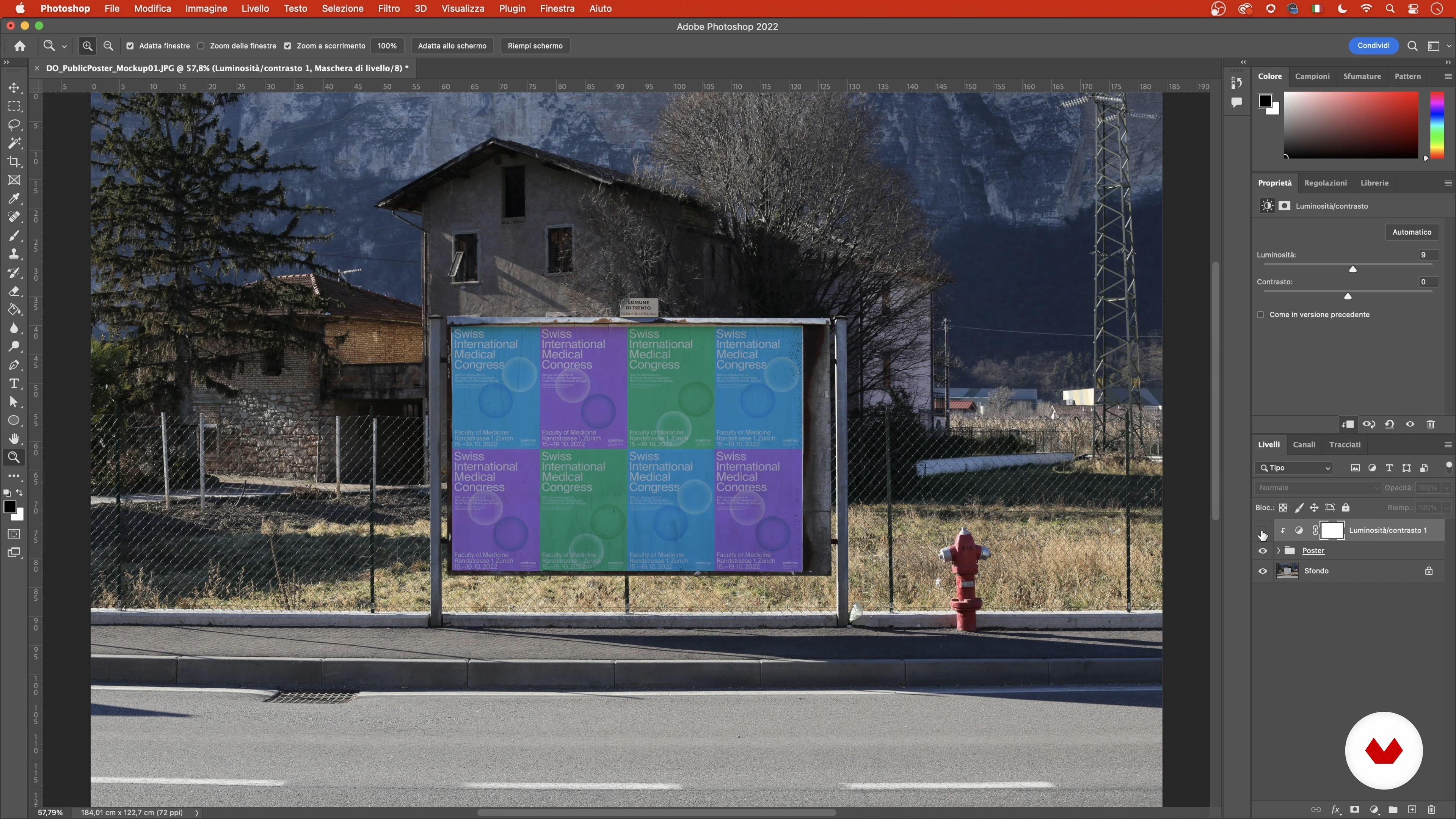 Setting through photomontage