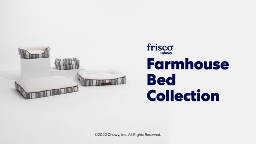 FRISCO Farmhouse Rectangular Bolster Dog Bed, Large