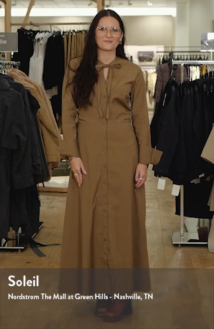 Honora Long Sleeve Stretch Cotton Shirtdress