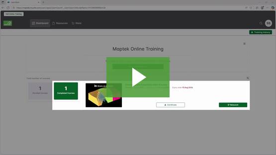 How to share an Online Training certificate