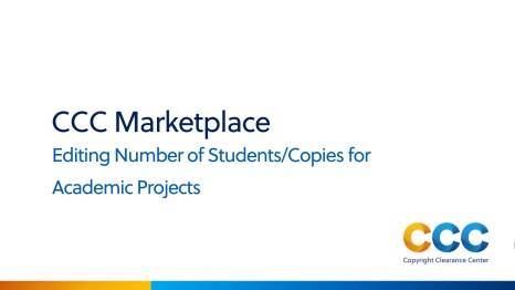 Academic – Edit Number of Students/Copies