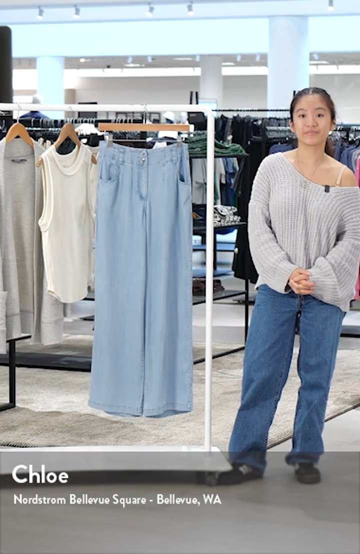 DKNY 5-Pocket Wide Leg Pants (Women) | Nordstrom
