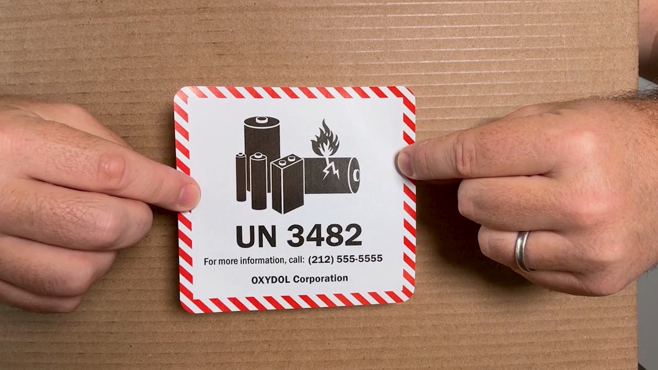 Custom UN Lithium Battery Labels LB-3572