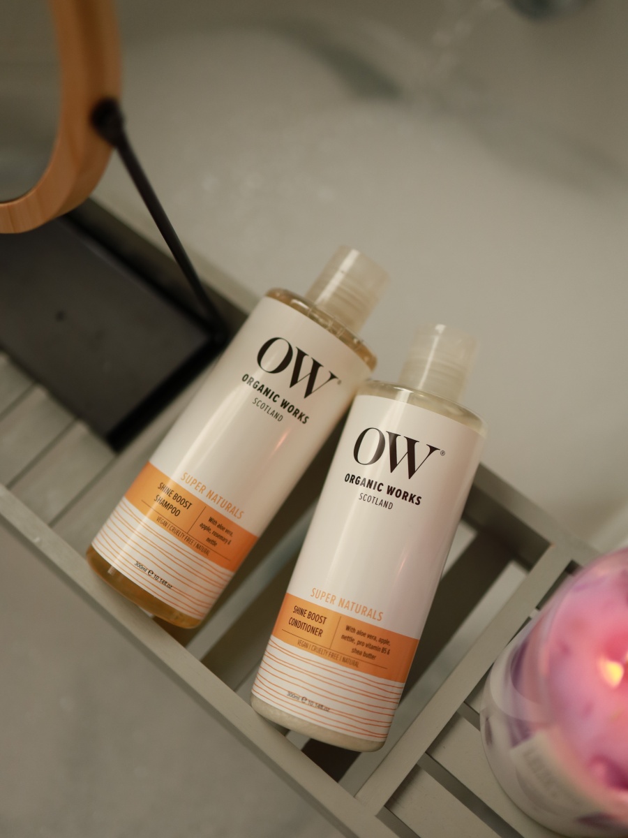 Skincare products arranged for lifestyle photography
