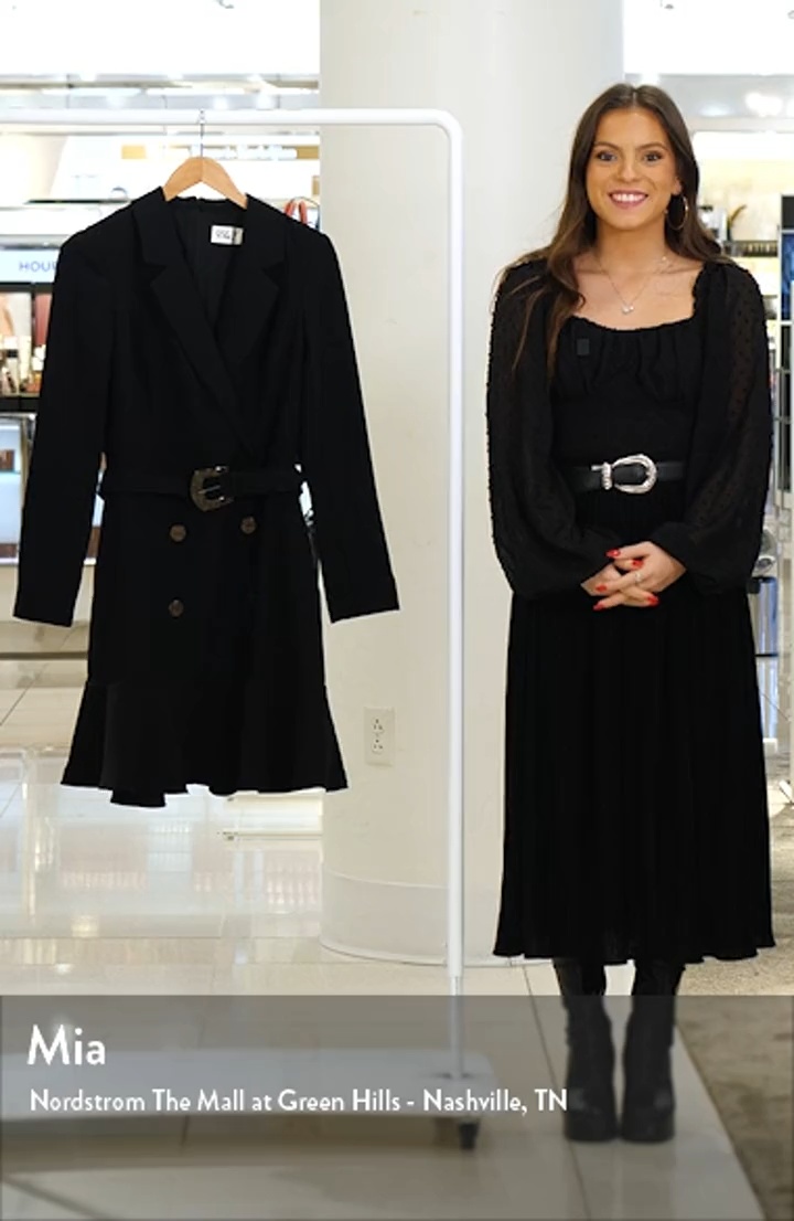 Eliza J Long Sleeve Belted Blazer Dress | Nordstrom