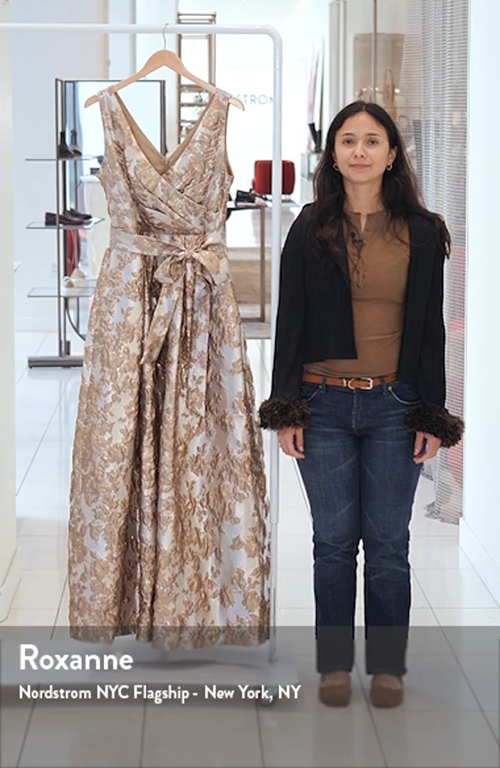 Donna Karan New York Metallic Jacquard Ballgown | Nordstrom