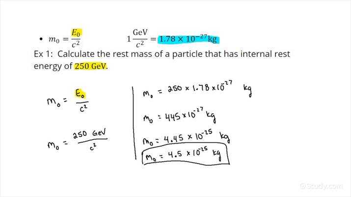 how-to-calculate-the-rest-mass-of-a-particle-physics-study