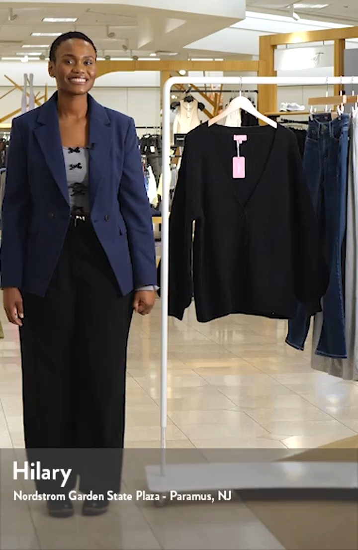EXAMPLE OLDEX CARDIGAN　エグザンプル　カーディガン EDIKTED Mathilde Oversize V-Neck Blouson Cardigan | Nordstrom