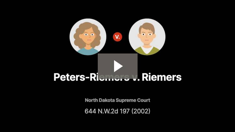 Peters-Riemers v. Riemers