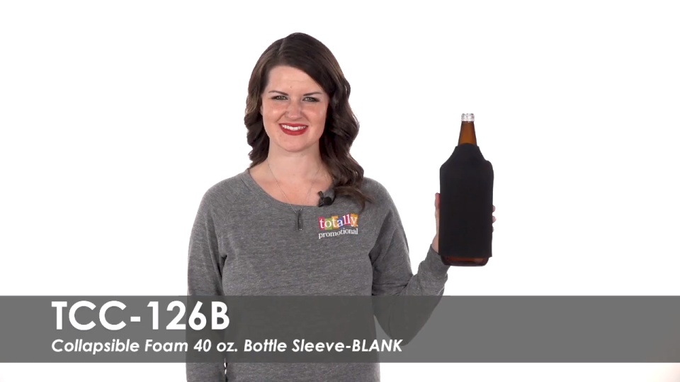 Collapsible Foam 40 oz. Bottle Sleeve-Blank