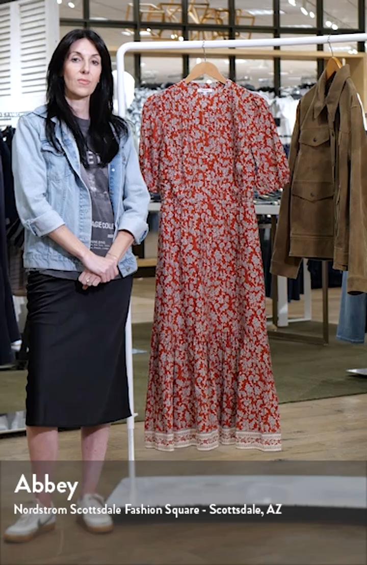 Madewell Pintucked Puff Sleeve Midi Dress | Nordstromrack
