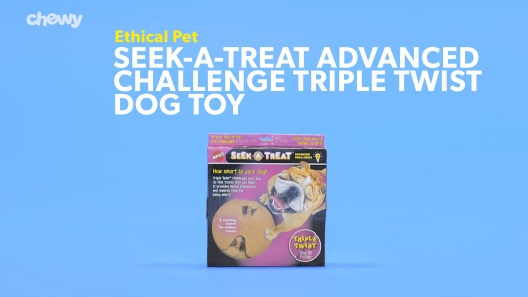 ETHICAL PET Seek-A-Treat Advanced Challenge Triple Twist Puzzle Dog Toy 