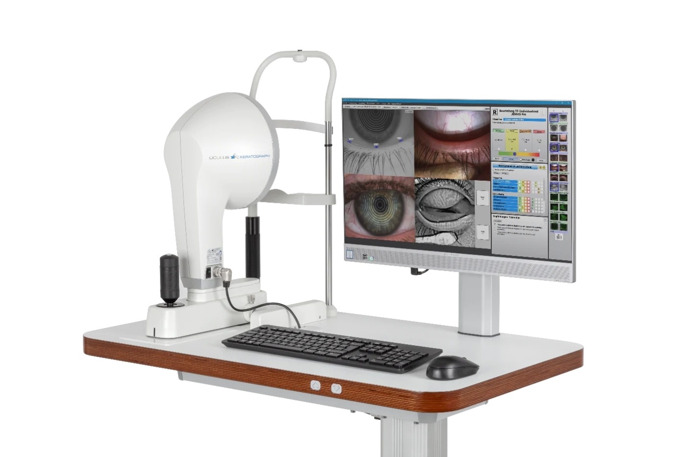 OCULUS Keratograph 5M on its table with monitor