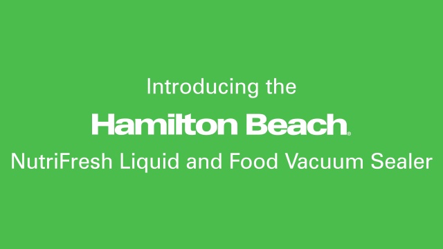 Hamilton Beach NutriFresh Vacuum Sealer w/ Starter Kit