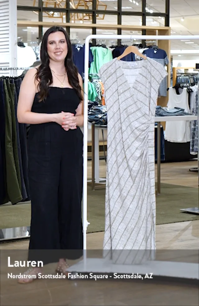 Tommy Bahama Carmela Bungalow Bay Stripe Faux Wrap Maxi Dress