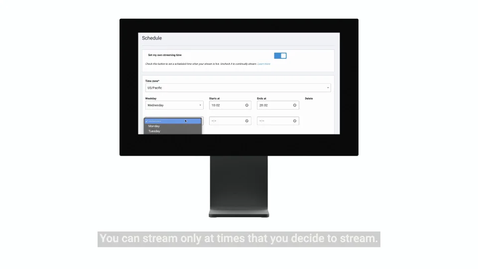 Stream to cheap your own website