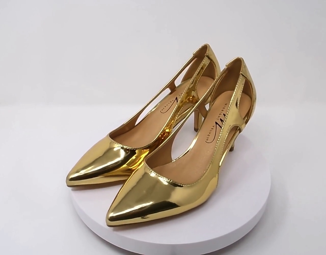 Midnight Velvet Women's Metallic Pump with Cutouts | Montgomery Ward