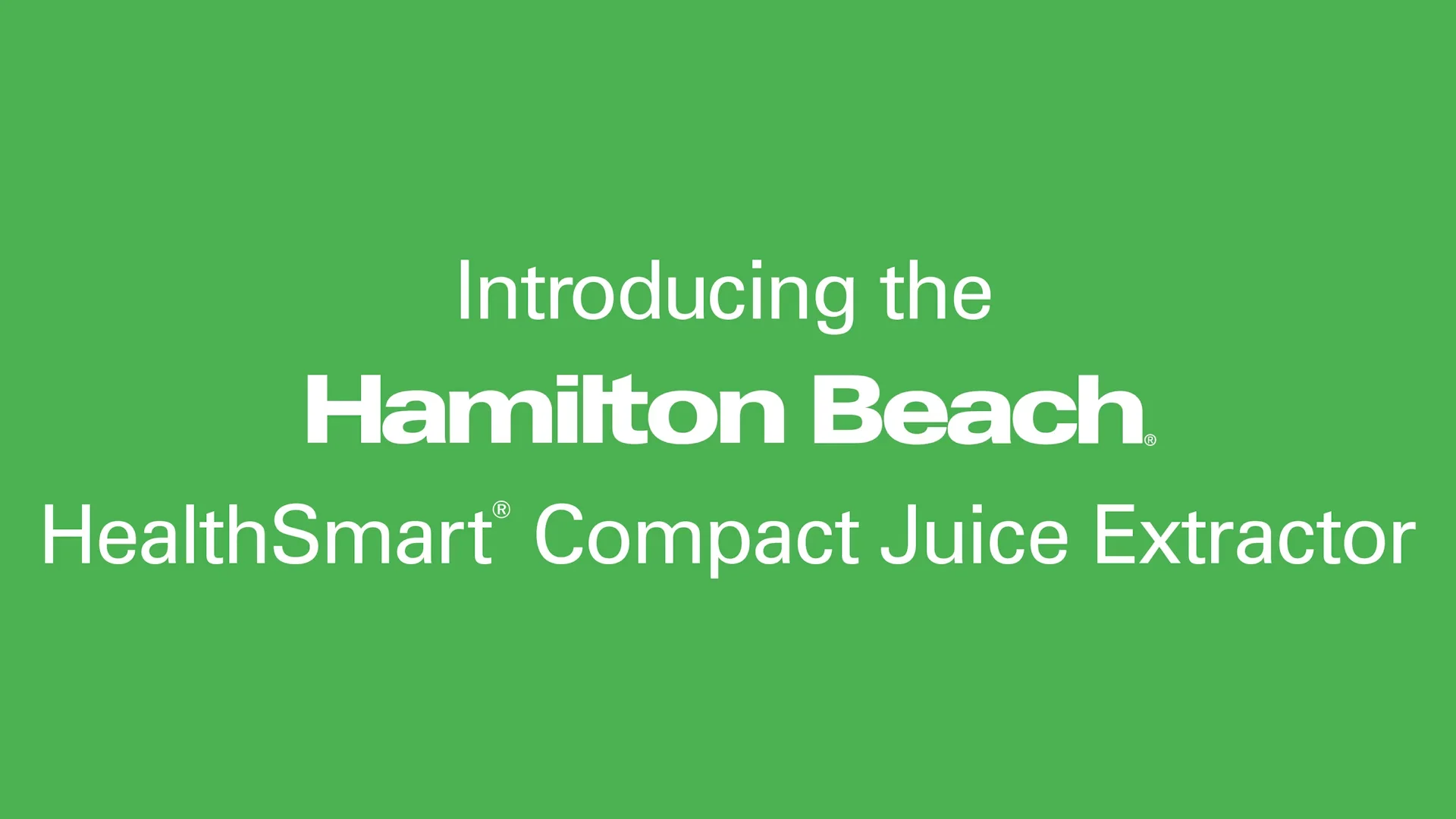 Hamilton Beach Health Smart Juice Extractor