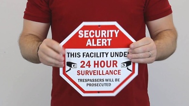 No Trespassing Property Video Surveillance Sign