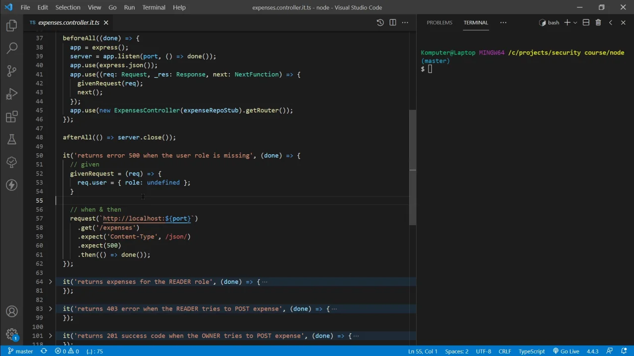 TypeScript + ESLint + Prettier + Jest + Supertest…