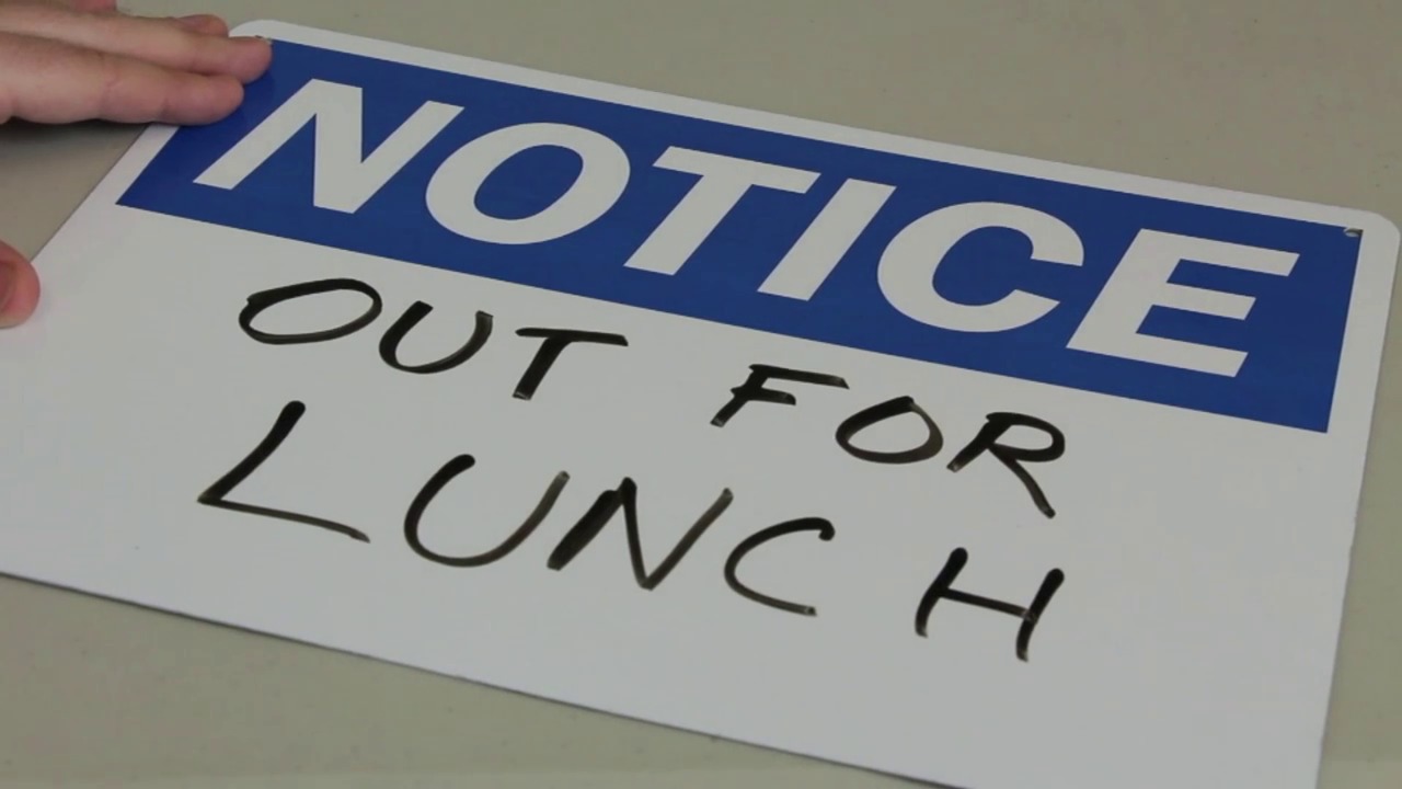 Dry Erase Aluminum Signs