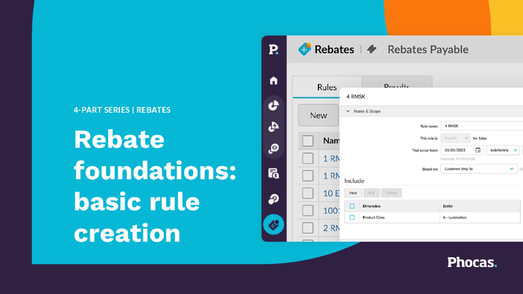 Rebate foundations: basic rule creation