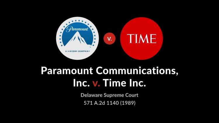 Paramount Communications, Inc. v. Time Incorporated