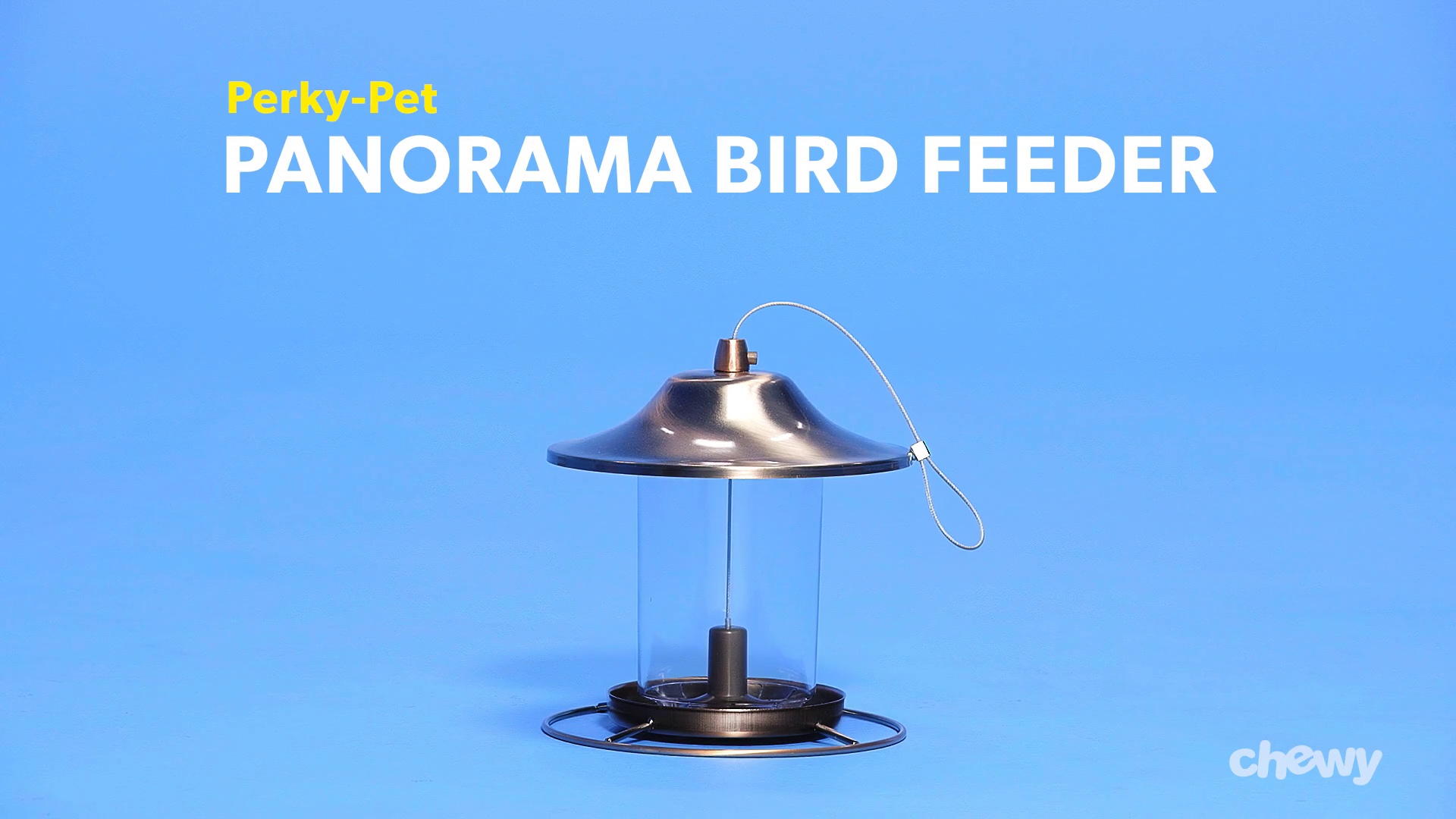 Perky Pet Copper Panorama Bird Feeder Circular Food Dispenser Transparent 