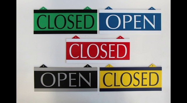 Reversible Open Closed Signs