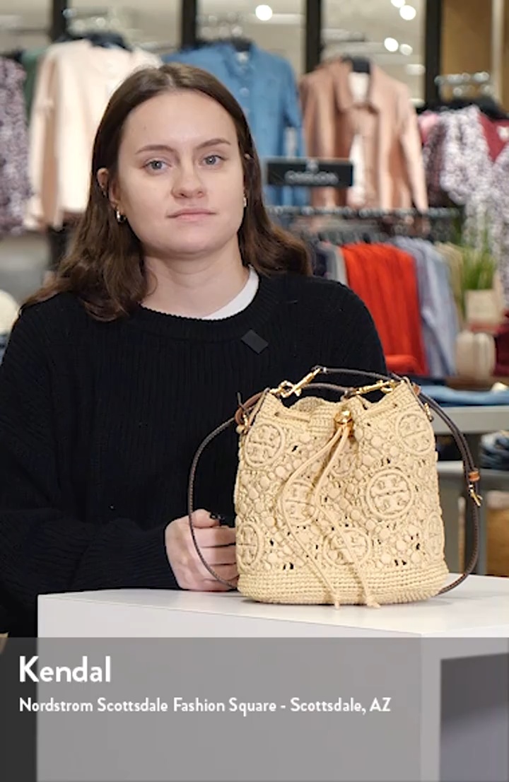 Tory Burch T Monogram Raffia Bucket Bag | Nordstrom