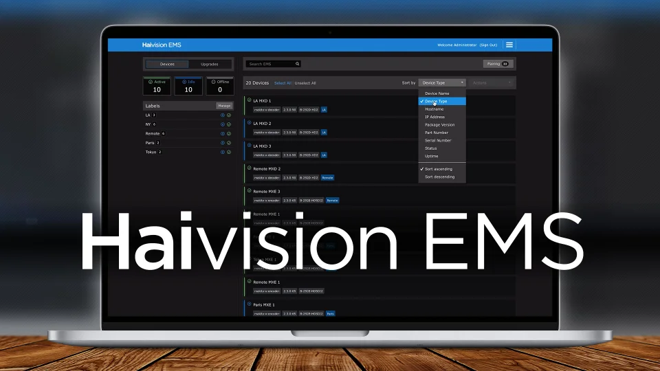 Manage Your Makito Devices from One Place with Haivision EMS Manage Your Makito Devices from One Place with Haivision EMS