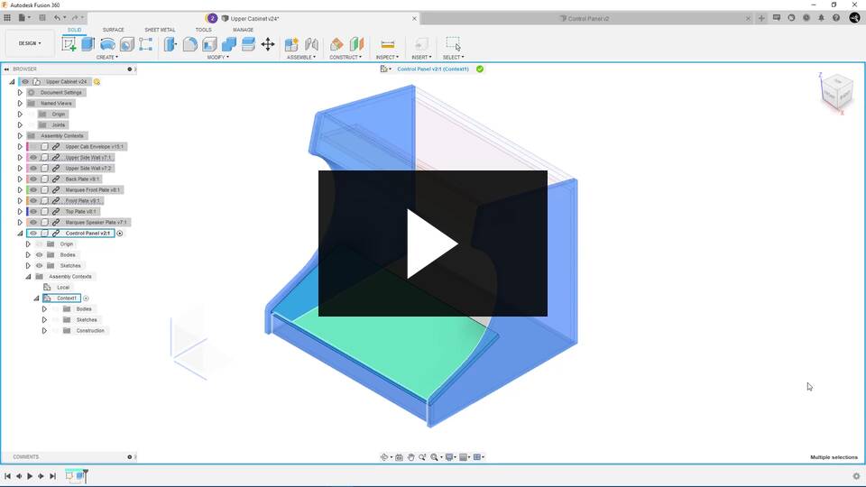 Reference objects in Fusion 360