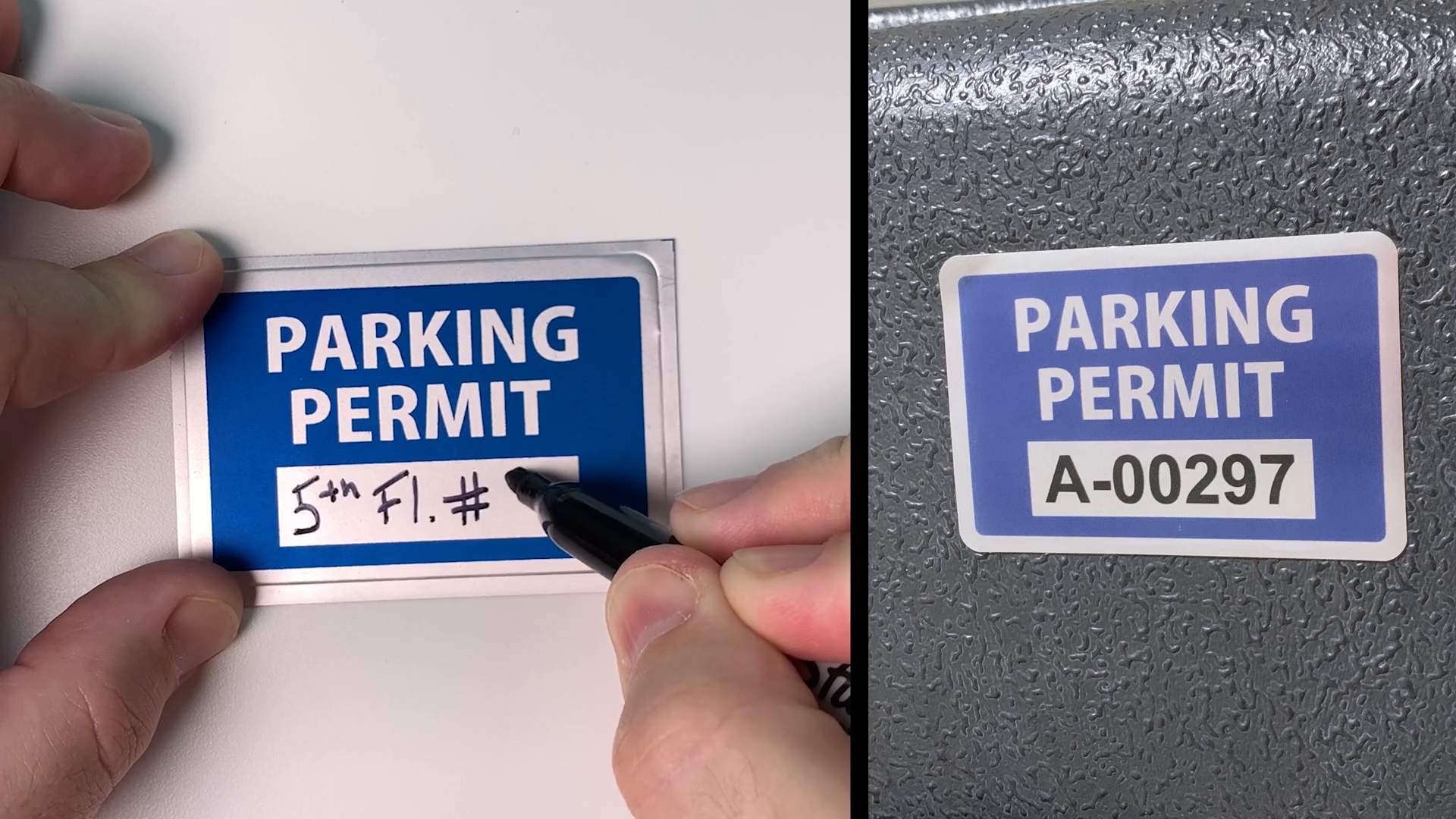 Anodized Aluminum Parking Permits