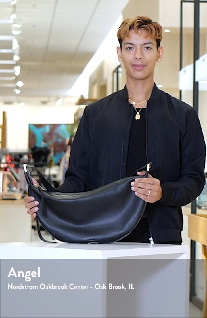 Half Moon Leather Shoulder Bag