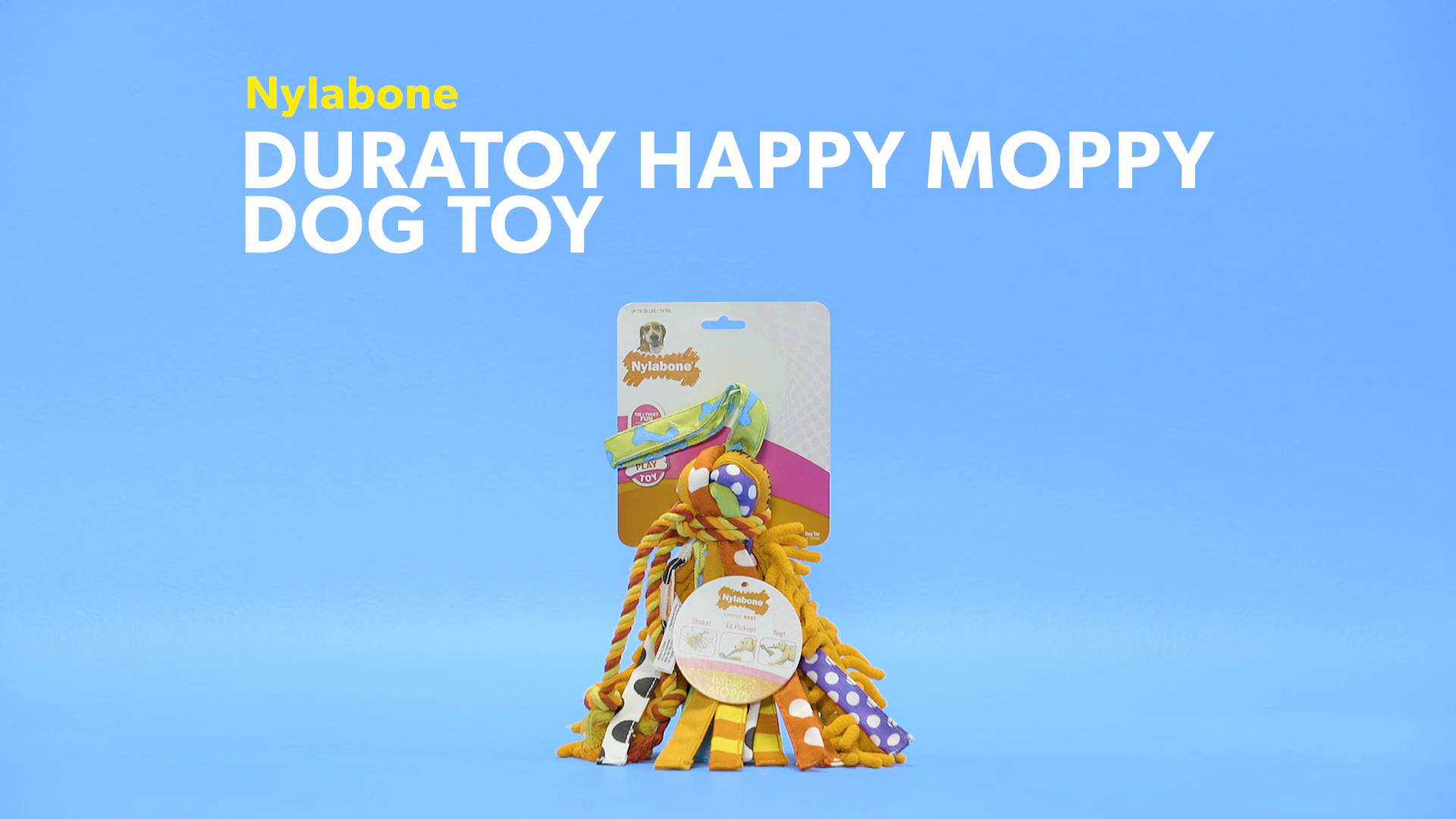 Medium Nylabone Dura Happy Moppy Fabric Dog Toy