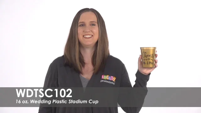 16 oz. Wedding Plastic Stadium Cup