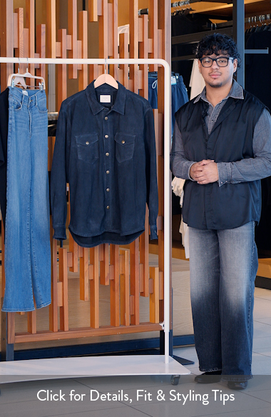 Billy Reid Savoy Waxed Suede Shirt Jacket | Nordstrom