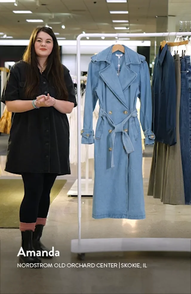 WAYF Denim Trench Coat Nordstromrack