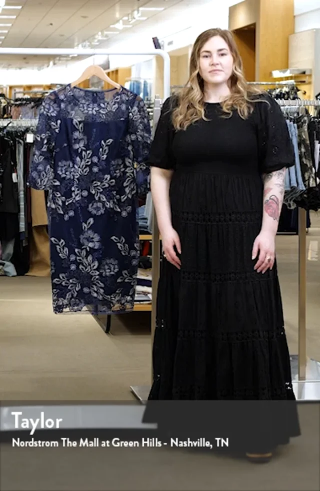 Alex Evenings Metallic Floral Embroidered Sheath Dress Nordstrom