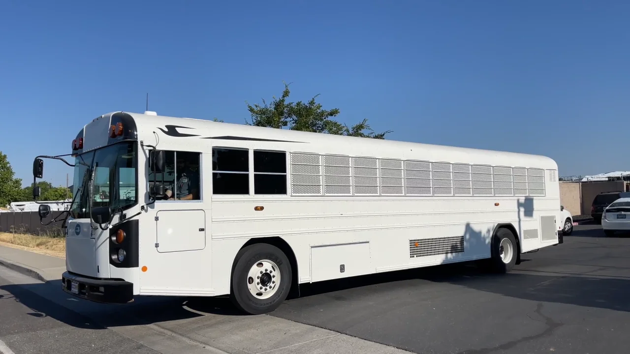 2014 Blue Bird All American Prison Jail Transport Bus 15026