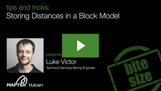 Tips and Tricks: Storing Distances in a Block Model