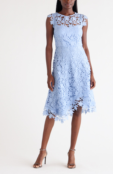 Eliza j light blue lace dress best sale